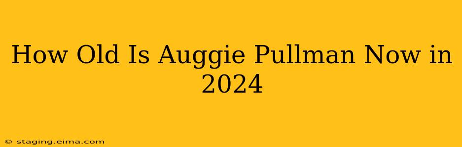 How Old Is Auggie Pullman Now in 2024